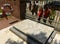 Philadelphia, USA - May 29, 2018: Children near Benjamin Franklin grave at Christ Church Burial Ground in Philadelphia, PA, USA