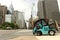 Philadelphia, USA - May 29, 2018: Street Vacuum Cleaner machine