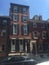 Philadelphia Washington Square West brownstone houses on sunny day