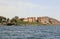 Philae temple on Agilkia Island as seen from the Nile. Egypt.