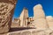 Philae Temple detail background tourist attraction in Egypt near Aswan city