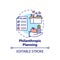 Philanthropic planning concept icon