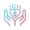 Philanthropy gradient linear vector icon