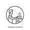 Philanthropy icon. Man donating money to church or charity simple vector illustration