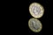 Philip Felipe VI King of Spain Euro Coin Black Background Reflected Copy Space Macro
