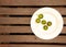 Philippine lime calamansi on white plate
