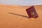 Philippine passport in the desert of Riyadh, Saudi Arabia in Middle East