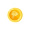 Philippine peso, coin, money color icon. Element of color finance signs. Premium quality graphic design icon. Signs and symbols
