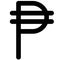 Philippine peso sign, official currency of the Philippines