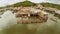 Philippine slums on the beach. Poor area of the city. Coron. Palawan. Philippines.