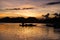Philippines bangka boat at sunrise time