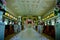 Philippines Church wedding interior with rows of elegant chairs and flowing flower arrangements