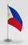 Philippines flag flag on a gray background