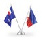 Philippines and French Southern and Antarctic Lands table flags isolated