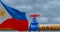 Philippines gas, valve on the main gas pipeline Philippines, Pipeline with flag Philippines, Pipes of gas from Philippines, 3D