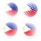 Philippines halftone flag set patriotic vector.