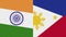 Philippines and India Two Half Flags Together