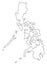 Philippines map outline vector illustration