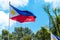 Philippines National flag flying in the wind