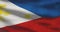 Philippines national flag footage. Philippine waving country flag on wind