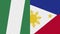 Philippines and Nigeria Two Half Flags Together