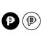 Philippines peso currency symbol icon