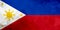 Philippines polygonal flag. Mosaic modern background. Geometric design