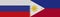 Philippines and Russia Fabric Texture Flag â€“ 3D Illustrations