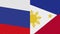 Philippines and Russia Two Half Flags Together