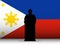 Philippines Speech Tribune Silhouette with Flag B