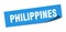 Philippines sticker. Philippines square peeler sign.