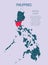 Philippines vector map, region Central Luzon, Asia