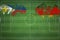 Philippines vs Germany Soccer Match, national colors, national flags, soccer field, football game, Copy space