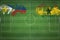 Philippines vs Ghana Soccer Match, national colors, national flags, soccer field, football game, Copy space