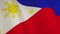 Philippines waving background flag as emblem for democracy - animation seamless video loop