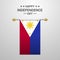 Phillipines Independence day hanging flag background