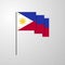 Phillipines waving Flag creative background