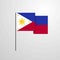 Phillipines waving Flag design vector background