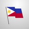 Phillipines waving Flag design vector background