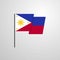 Phillipines waving Flag design vector background