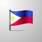 Phillipines waving Shiny Flag design vector