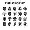 Philosophy Science Collection Icons Set Vector