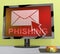 Phishing E-mail Internet Threat Protection 3d Rendering