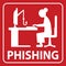 Phishing or fishing concept