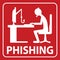 Phishing or fishing concept