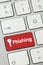 Phishing - Inscription on Red Keyboard Key