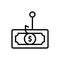 Phishing money dollar icon. Simple line, outline vector elements of hacks icons for ui and ux, website or mobile application