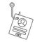 Phishing personal account icon, outline style