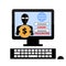 Phishing risk hacker attack password identity theft illustration