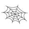 Phobia spider web icon, outline style